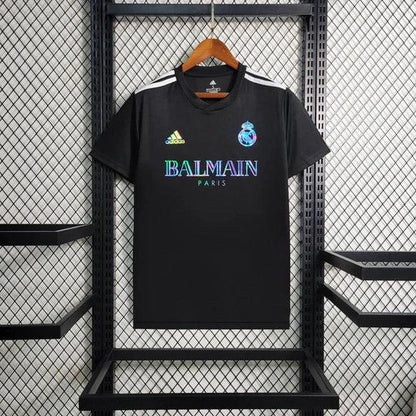 Camiseta de futbol Real Madrid Balmain Negra 2023 2024