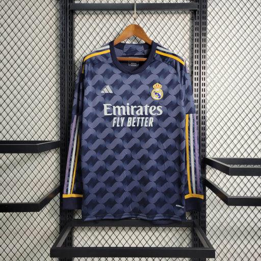 Camiseta Real Madrid Segunda 2023 2024 manga larga