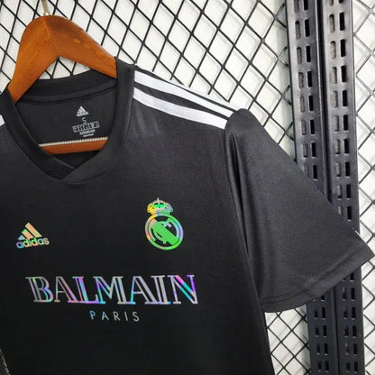Camiseta de futbol Real Madrid Balmain Negra 2023 2024
