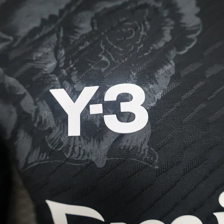 Camiseta futbol real madrid Y3 negra 2024 2025
