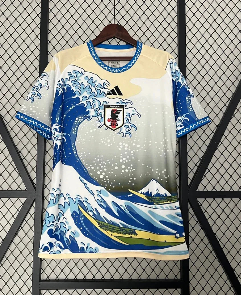 Camiseta del concepto de ola de Japón