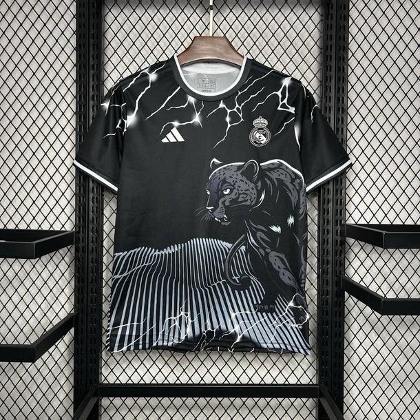 Camiseta Real Madrid Negra y Gris Pantera 2024/25
