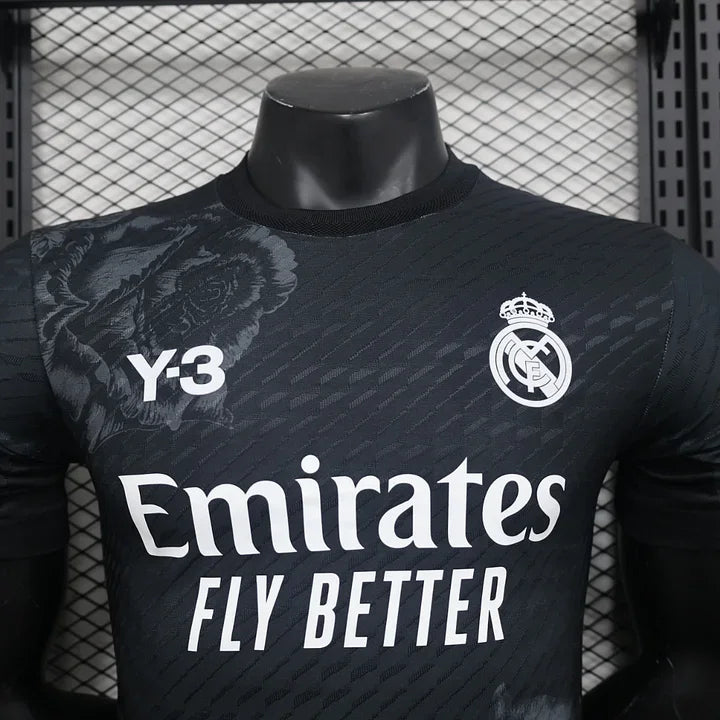 Camiseta futbol real madrid Y3 negra 2024 2025
