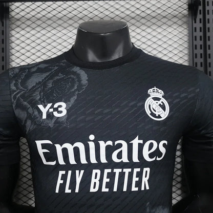 Camiseta futbol real madrid Y3 negra 2024 2025