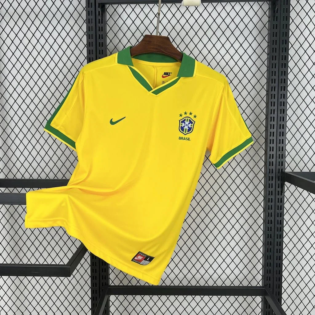 camiseta de futbol brasil 1997 retro
