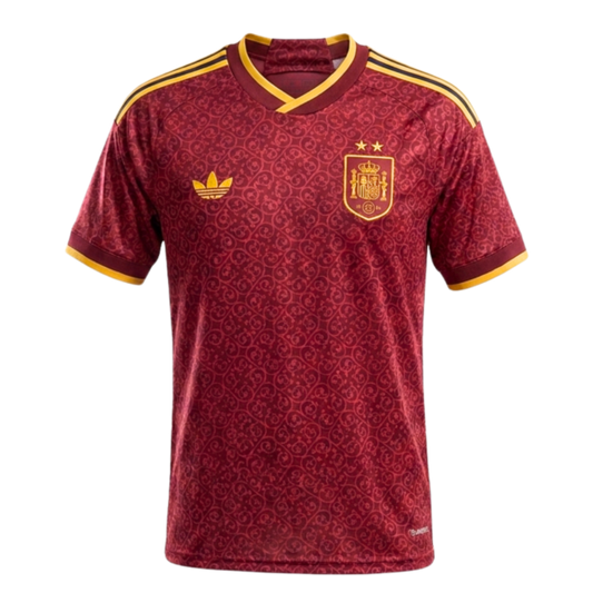 CAMISETA SELECCIÓN ESPAÑA MUNDIAL 2026 - 2 ESTRELLAS VISITANTE ROJA ⭐️⭐️
