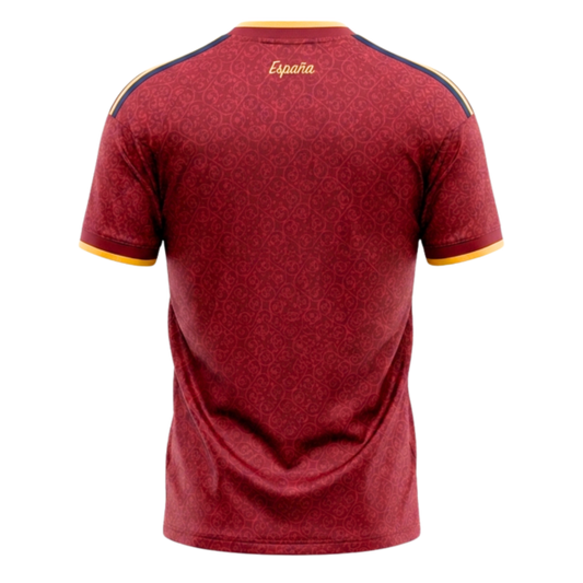 CAMISETA SELECCIÓN ESPAÑA MUNDIAL 2026 - 2 ESTRELLAS VISITANTE ROJA ⭐️⭐️